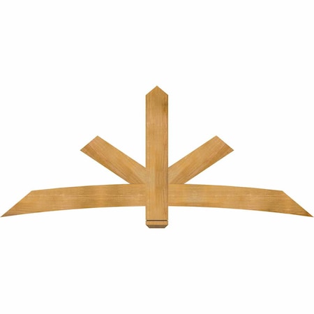 Ekena Millwork Alberta Rough Sawn Timber Gable Bracket, Western Red Cedar, 84"W x 35"H x 2"D x 6"F, 10/12 Pitch GBW084X35X0206ALB00RWR